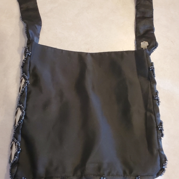 Vintage black, beaded, embroidered, mirrored purse made in India - Picture 8 of 10